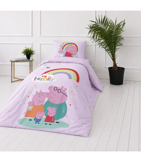 Voodipesu komplekt "Peppa Pig". Puuvillane voodipesu