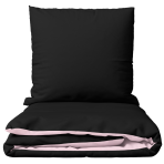 Voodipesu komplekt "Pink Panther". Roosa voodipesu, 140x200 cm, 150x200 cm, 160x200 cm, 180x200 cm, 200x200 cm, 200x220 cm, 220x240 cm. Kahepoolne voodipesukomplekt musta ja pehme roosa värviga.