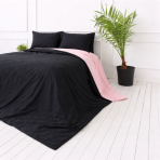 Voodipesu komplekt "Pink Panther". Roosa voodipesu, 140x200 cm, 150x200 cm, 160x200 cm, 180x200 cm, 200x200 cm, 200x220 cm, 220x240 cm. Moodne kahepoolne voodipesukomplekt musta roosa aktsendiga.