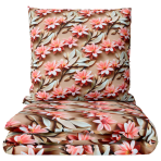 Voodipesu komplekt "Rosy Whisper". Mustriline voodipesu, 140x200 cm, 150x200 cm, 160x200 cm, 180x200 cm, 200x200 cm, 200x220 cm, 220x240 cm. Liivakarva voodipesukomplekt korallitooni lillede ja heledate lehtedega. Voodipesu komplekt "Rosy Whisper". Mustriline voodipesu, 140x200 cm, 150x200 cm, 160x200 cm, 180x200 cm, 200x200 cm, 200x220 cm, 220x240 cm. Liivakarva voodipesukomplekt korallitooni lillede ja heledate lehtedega.