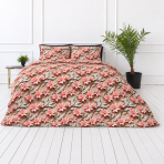 Voodipesu komplekt "Rosy Whisper". Mustriline voodipesu, 140x200 cm, 150x200 cm, 160x200 cm, 180x200 cm, 200x200 cm, 200x220 cm, 220x240 cm. Soojades liiva- ja korallitoonides lillemustriga voodipesukomplekt. Voodipesu komplekt "Rosy Whisper". Mustriline voodipesu, 140x200 cm, 150x200 cm, 160x200 cm, 180x200 cm, 200x200 cm, 200x220 cm, 220x240 cm. Soojades liiva- ja korallitoonides lillemustriga voodipesukomplekt.