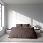 Voodipesu komplekt "Shaved chocolat". Hotelli voodipesu, 140x200 cm, 200x200 cm, 200x220 cm. Ajatu tumepruun voodipesu komplekt, mis lisab teie magamistoa sisustusele klassikalist rafineeritust.