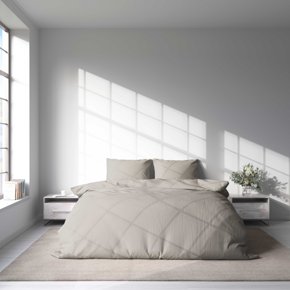 Voodipesu komplekt "Silver cloud". Hotelli voodipesu, 140x200 cm, 200x200 cm, 200x220 cm. Pehme ja stiilne voodipesukomplekt helehalli ja hõbedase tooniga, mis sobib ideaalselt modernse ja minimalistliku välimuse jaoks.