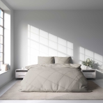 Voodipesu komplekt "Silver cloud". Hotelli voodipesu, 140x200 cm, 200x200 cm, 200x220 cm. Pehme ja stiilne voodipesukomplekt helehalli ja hõbedase tooniga, mis sobib ideaalselt modernse ja minimalistliku välimuse jaoks.