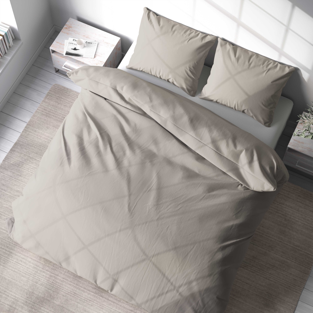 Voodipesu komplekt "Silver cloud". Hotelli voodipesu, 140x200 cm, 200x200 cm, 200x220 cm. Stiilne helehalli kuni hõbedase tooniga voodipesukomplekt, mis pakub rahulikku ja stiilset atmosfääri teie magamistuppa.