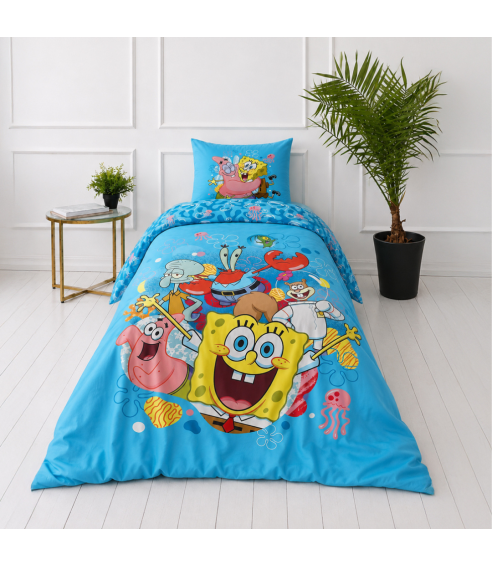 Voodipesu komplekt "SpongeBob SquarePants". Puuvillane voodipesu