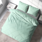 Voodipesu komplekt "Spring Dew". Hotelli voodipesu, 140x200 cm, 200x200 cm, 200x220 cm, 220x240 cm. Stiilne piparmündivärviline voodipesu komplekt, mis toob teie magamistuppa rahulikkust.
