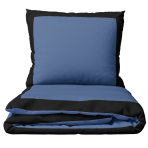 Voodipesu komplekt "Squared Marine". Voodipesu komplektid 200x220, 200x220 cm. Pimestav tumesinine voodipesu, mida raamivad julged mustad jooned, luues lummava ja elegantse välimuse.