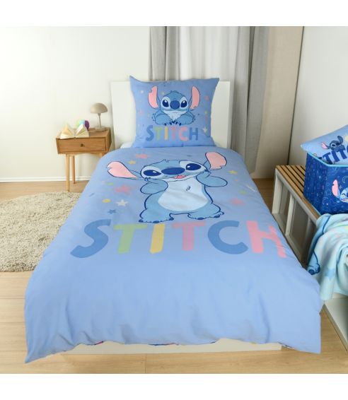Laste voodipesu komplekt "Stitch Blue". Laste voodipesu