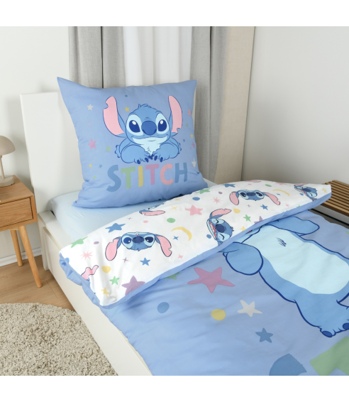 Laste voodipesu komplekt "Stitch Blue". Laste voodipesu