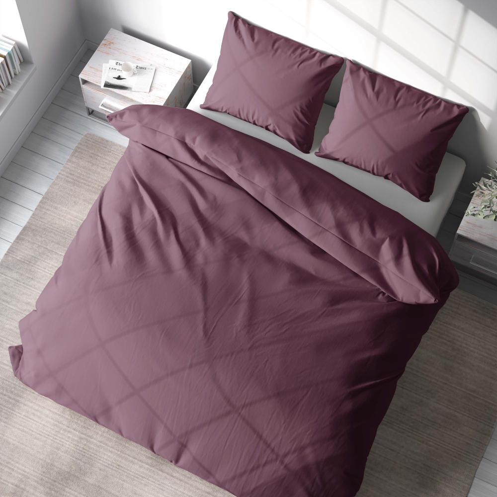 Voodipesu komplekt "Tulipwood". Hotelli voodipesu, 140x200 cm, 200x200 cm, 200x220 cm. Elegantne bordo voodipesu komplekt lisab rafineeritust.