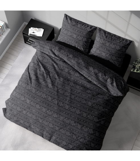 Voodipesu komplekt "Vitor Black". Puuvillane voodipesu