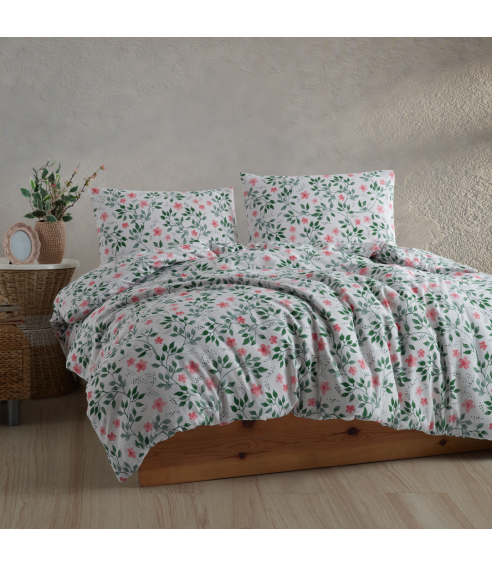 Voodipesu komplekt "Kate Green". Puuvillane voodipesu