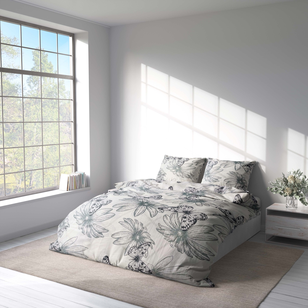 Voodipesu komplekt "Wildflower". Voodipesu komplektid 140x200, 140x200 cm, 150x200 cm, 160x200 cm, 180x200 cm, 200x200 cm, 200x220 cm