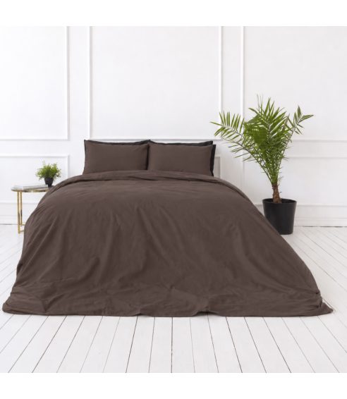 Perkal voodipesu komplekt „Brown Percale“. Perkalist voodipesu