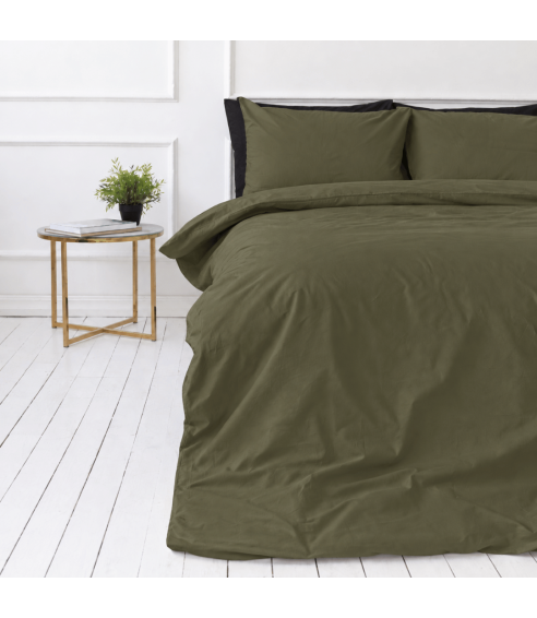 Perkal voodipesu komplekt „Moss Green Percale“. Perkalist voodipesu