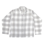 Pidžaama „Grey checks“, S/M, L, XL. Heledatooniline froteepidzaama koheva puuvillaga