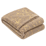 Pleed „Gilded Brown fleece blanket“. Pleedid, 200x220 cm. Liivakarva pleed efektse kuldse marmorja meenutava soonemustriga.