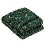 Pleed „Gilded Green fleece blanket“. Pleedid, 200x220 cm. Tumeroheline pleed efektse kuldse marmorja meenutava soonemustriga.