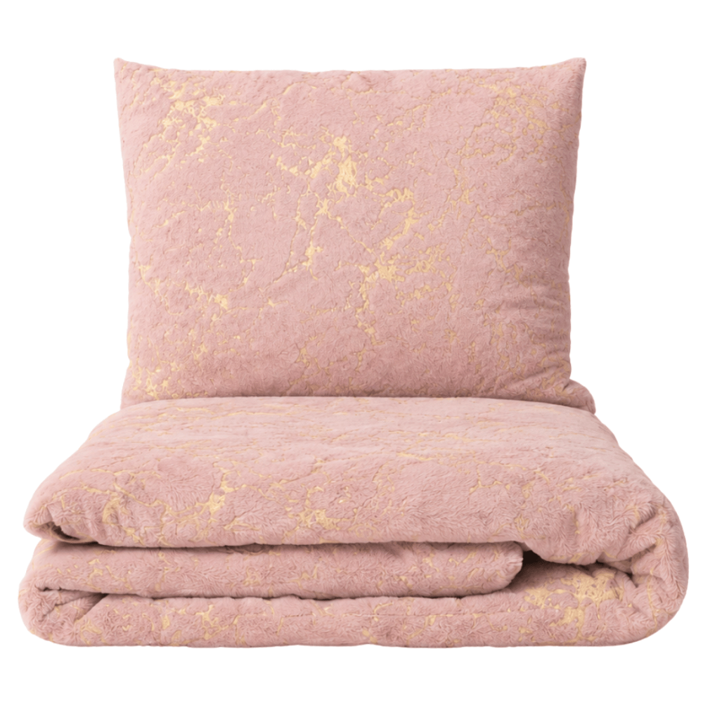 Plüüsvoodi komplekt "Minky Gilded Rose". Plüüs voodipesu, 200x220 cm. Heleroosa voodipesukomplekt kuldse marmorja soonekujulise mustriga. Plüüsvoodi komplekt "Minky Gilded Rose". Plüüs voodipesu, 200x220 cm. Heleroosa voodipesukomplekt kuldse marmorja soonekujulise mustriga.