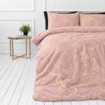 Plüüsvoodi komplekt "Minky Gilded Rose". Plüüs voodipesu, 200x220 cm. Pastelroosa voodipesu ebakorrapäraste kuldsete marmorimotiividega. Plüüsvoodi komplekt "Minky Gilded Rose". Plüüs voodipesu, 200x220 cm. Pastelroosa voodipesu ebakorrapäraste kuldsete marmorimotiividega.