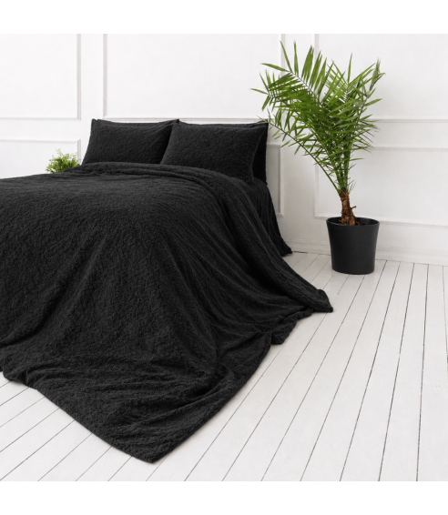 Plüüsvoodi komplekt "Minky Black". Voodipesu komplektid 200x220