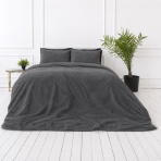 Plüüsvoodi komplekt "Minky Dark Grey". Ühevärviline voodipesu, 200x220 cm. Luksusliku välimusega tumehall plüüsist voodipesu mugavaks uneks. Plüüsvoodi komplekt "Minky Dark Grey". Ühevärviline voodipesu, 200x220 cm. Luksusliku välimusega tumehall plüüsist voodipesu mugavaks uneks.