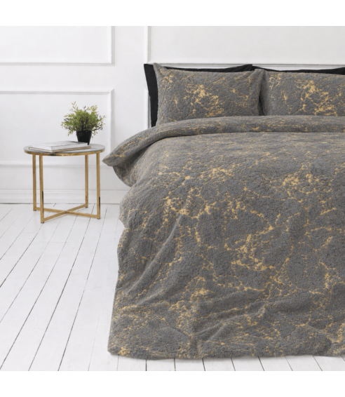 Plüüsvoodi komplekt "Minky Gilded Grey". Voodipesu komplektid 200x220