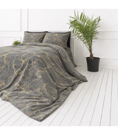 Plüüsvoodi komplekt "Minky Gilded Grey". Voodipesu komplektid 200x220