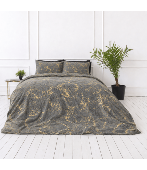 Plüüsvoodi komplekt "Minky Gilded Grey". Voodipesu komplektid 200x220