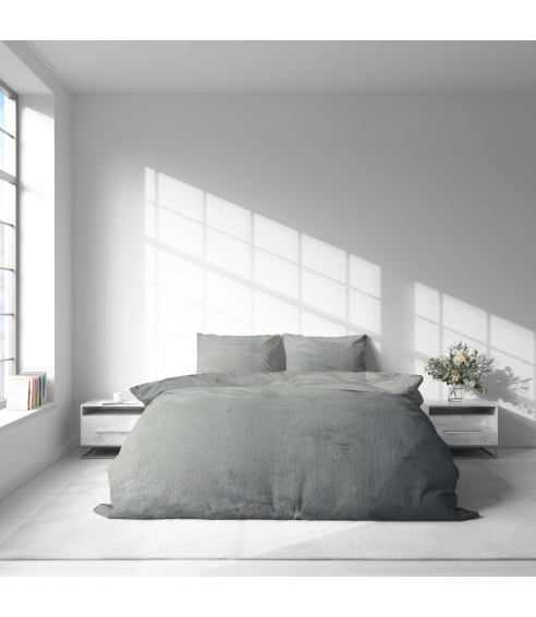 Plüüsvoodi komplekt "Minky Grey Solid". Voodipesu komplektid 200x220