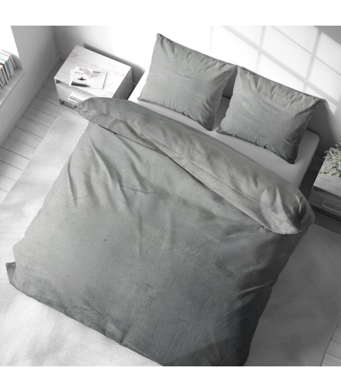 Plüüsvoodi komplekt "Minky Grey Solid". Voodipesu komplektid 200x220