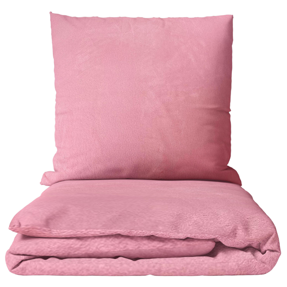 Plüüsvoodi komplekt "Minky Rose Solid". Voodipesu komplektid 200x220, 200x220 cm. Õrn roosa voodipesukomplekt