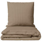 Premium satiinist voodipesu komplekt "Brandy Stripe Sateen". Voodipesu komplektid 150x200, 140x200 cm, 150x200 cm, 160x200 cm, 180x200 cm, 200x200 cm, 200x220 cm, 220x240 cm. Pruun voodipesukomplekt peene kitsaste triipude mustriga