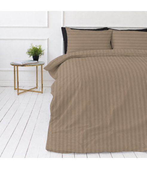 Premium satiinist voodipesu komplekt "Brandy Stripe Sateen". Satiinist voodipesu