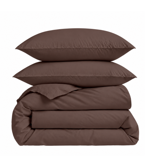 Premium satiinist voodipesu komplekt "Brown". Satiinist voodipesu