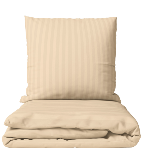 Premium satiinist voodipesu komplekt "Champagne Stripe Sateen". Satiinist voodipesu
