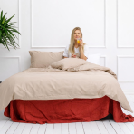 Premium satiinist voodipesu komplekt „Classic coffee“. Voodipesu komplektid 150x200, 140x200 cm, 150x200 cm, 160x200 cm, 180x200 cm, 200x200 cm, 200x220 cm, 220x240 cm