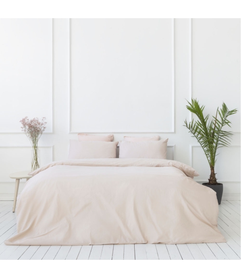 Premium satiinist voodipesu komplekt „Classic coffee“. Satiinist voodipesu