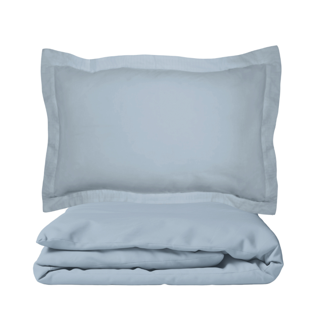 Premium satiinist voodipesu komplekt "Light blue". Satiinist voodipesu, 140x200 cm, 150x200 cm, 160x200 cm, 180x200 cm, 200x200 cm, 200x220 cm, 220x240 cm