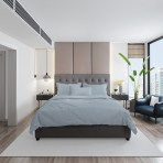 Premium satiinist voodipesu komplekt "Light blue". Satiinist voodipesu, 140x200 cm, 150x200 cm, 160x200 cm, 180x200 cm, 200x200 cm, 200x220 cm, 220x240 cm