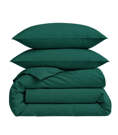 Premium satiinist voodipesu komplekt "Dark green sateen". Satiinist voodipesu