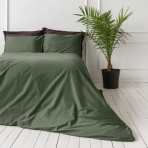 Premium satiinist voodipesu komplekt "Dark green". Satiinist voodipesu, 140x200 cm, 200x200 cm, 200x220 cm