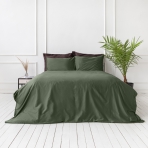 Premium satiinist voodipesu komplekt "Dark green". Satiinist voodipesu, 140x200 cm, 200x200 cm, 200x220 cm