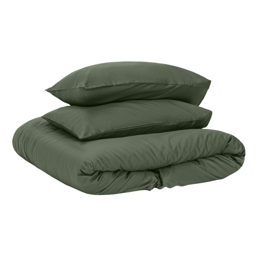 Premium satiinist voodipesu komplekt "Dark green". Satiinist voodipesu, 140x200 cm, 200x200 cm, 200x220 cm