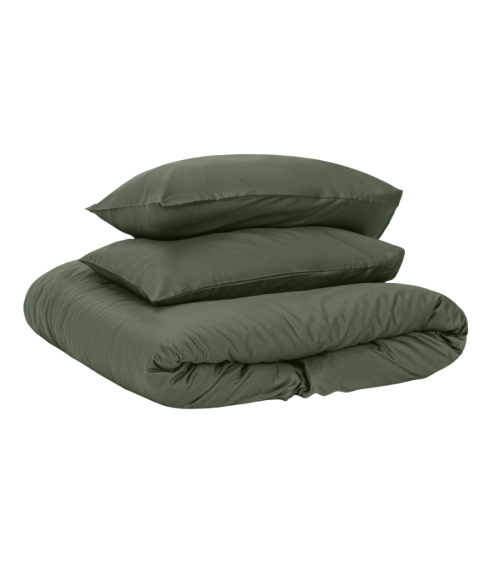 Premium satiinist voodipesu komplekt "Dark green". Satiinist voodipesu