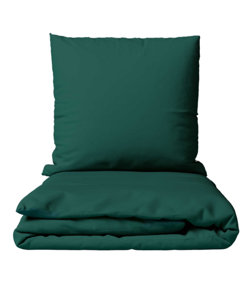 Premium satiinist voodipesu komplekt "Dark green sateen". Satiinist voodipesu