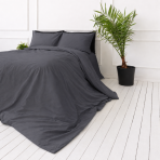 Premium satiinist voodipesu komplekt "Dark Grey sateen". Voodipesu komplektid 150x200, 140x200 cm, 150x200 cm, 160x200 cm, 180x200 cm, 200x200 cm, 200x220 cm, 220x240 cm
