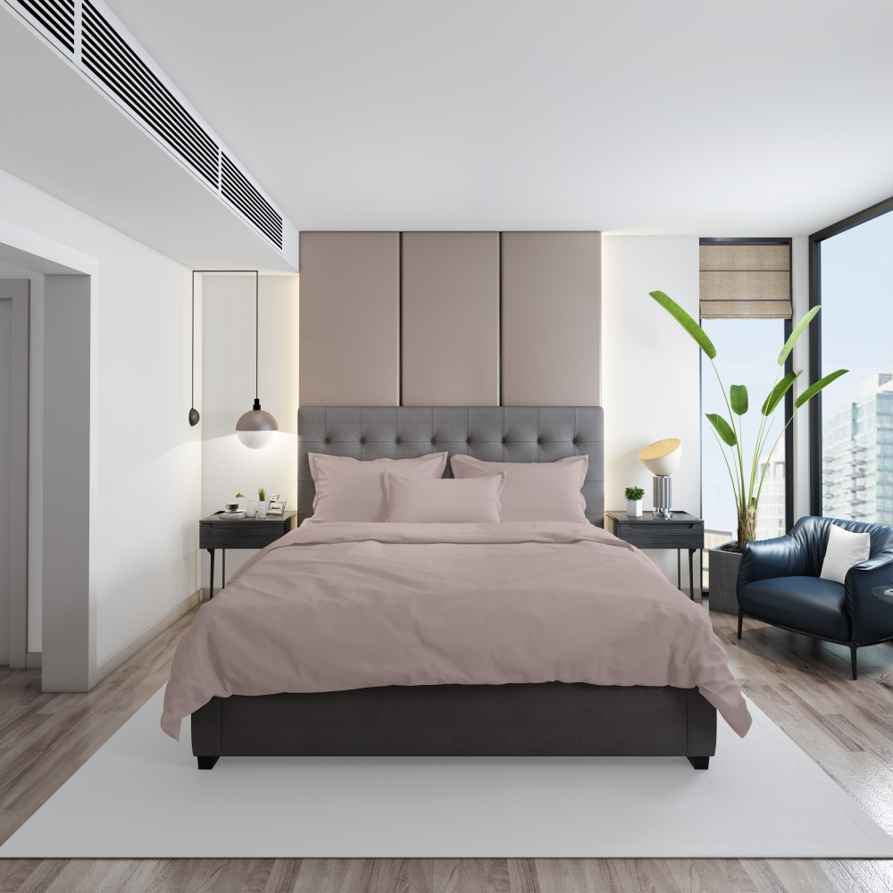 Premium satiinist voodipesu komplekt "Dusty pink". Puuvillane voodipesu, 140x200 cm, 150x200 cm, 160x200 cm, 180x200 cm, 200x200 cm, 200x220 cm, 220x240 cm