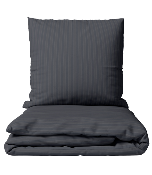 Premium satiinist voodipesu komplekt "Graphite Stripe Satin“. Satiinist voodipesu